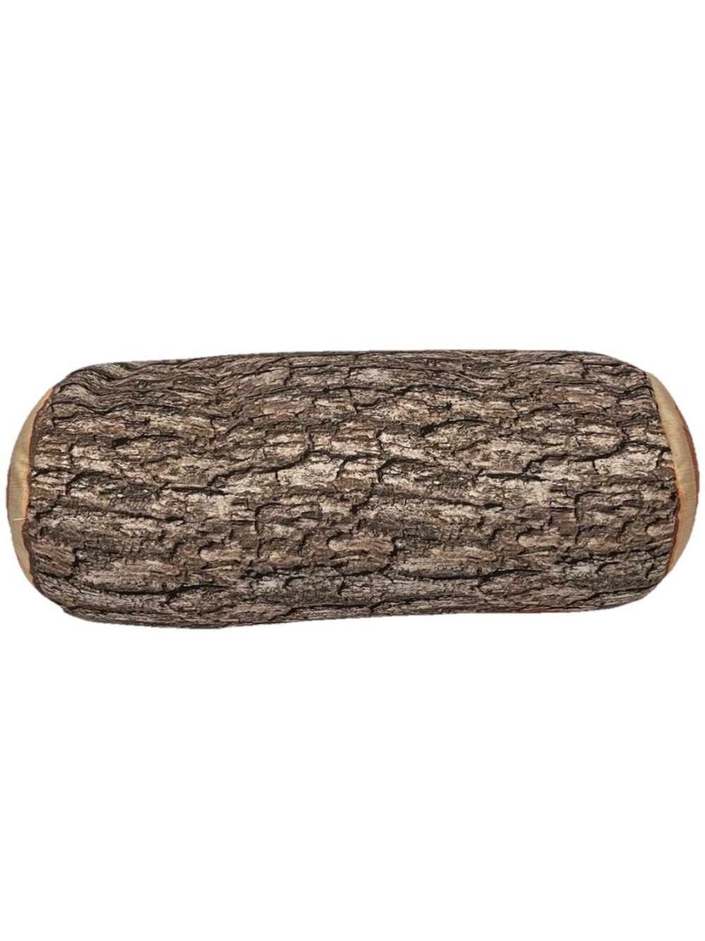 Kikkerland Log Neck Pillow Tree Trunk Plush Travel Cushion Woodland Cabin Decor